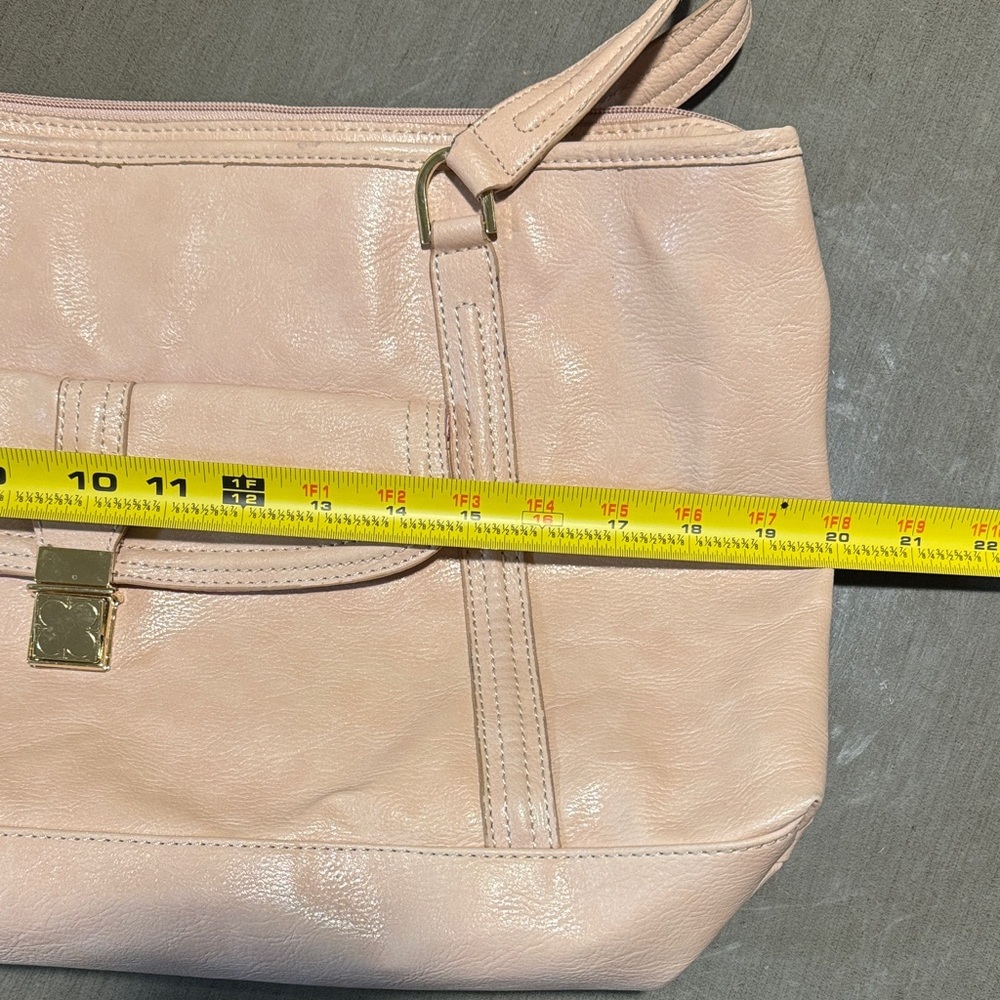 Liz Claiborne Blush Pink Shoulder Tote with Front Flap - Picture 12 of 12